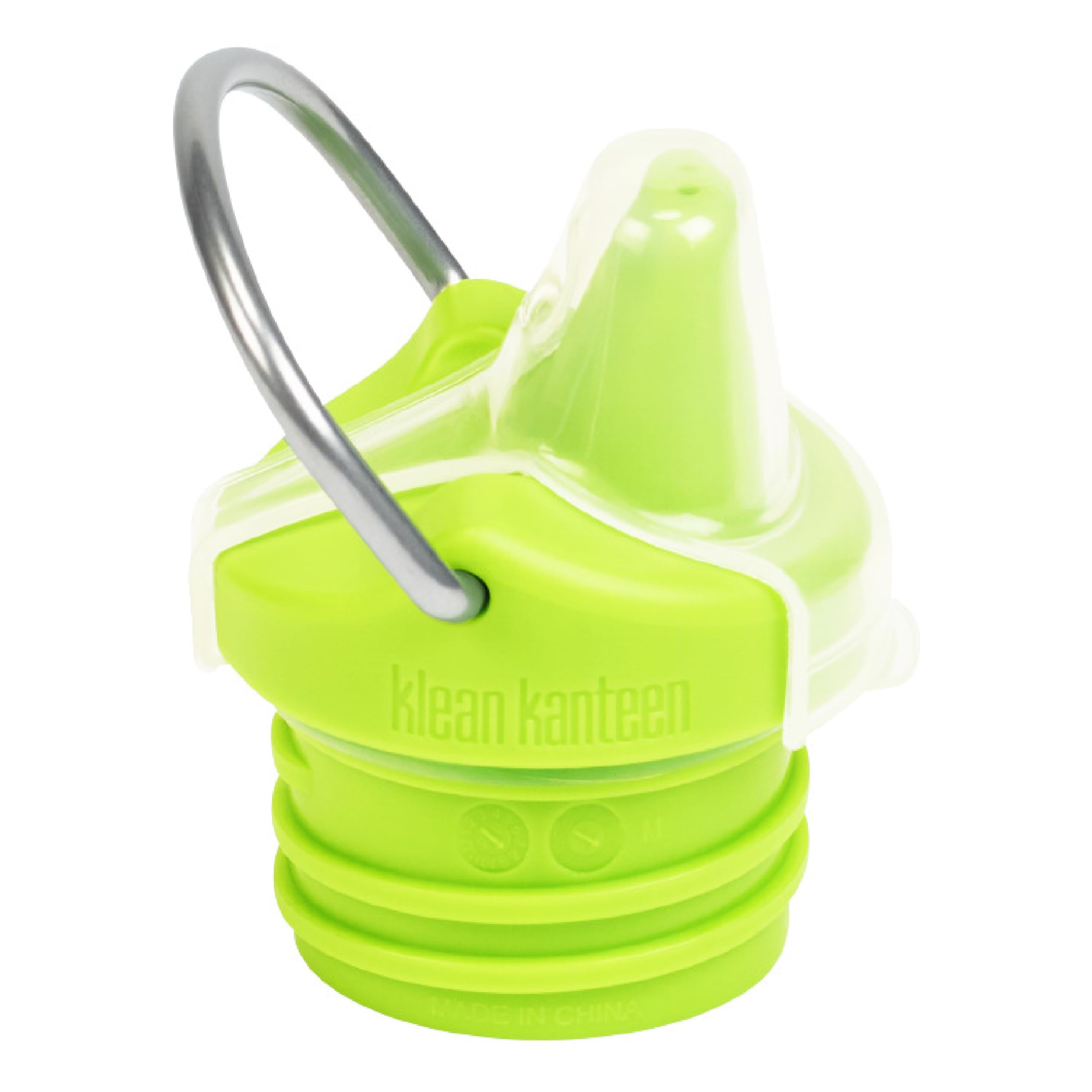 Klean Kanteen Classic Kid Sippy Cap spill-proof lid in green for mess-free sipping on the go