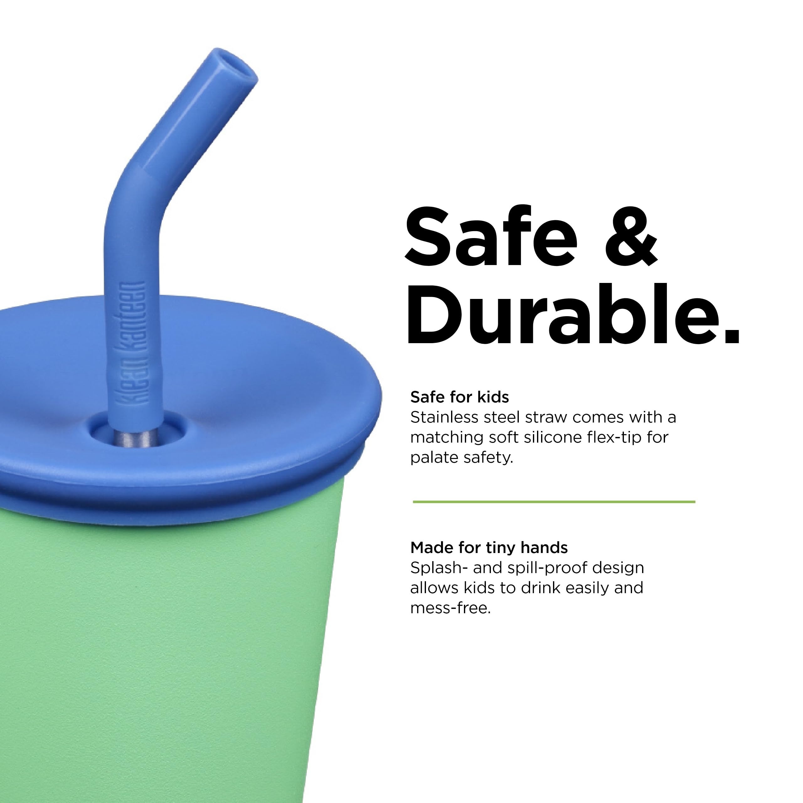 Klean Kanteen 10oz Kids Cup fits most car cup holders for on-the-go meals.