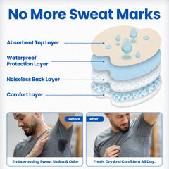 Kleinert's Underarm Sweat Pads adhesive test on fabric, including silk.