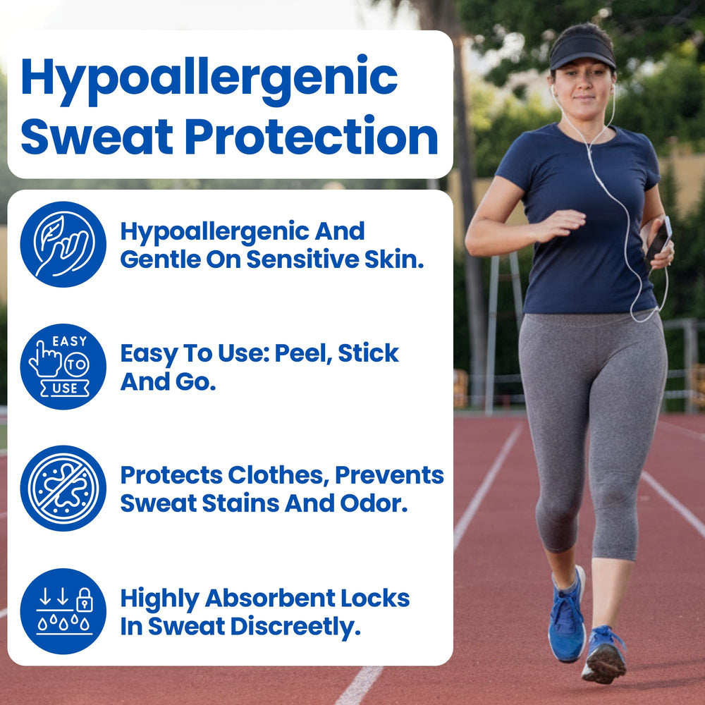 Kleinert's Underarm Sweat Pads top layer close-up highlights its absorbent surface.