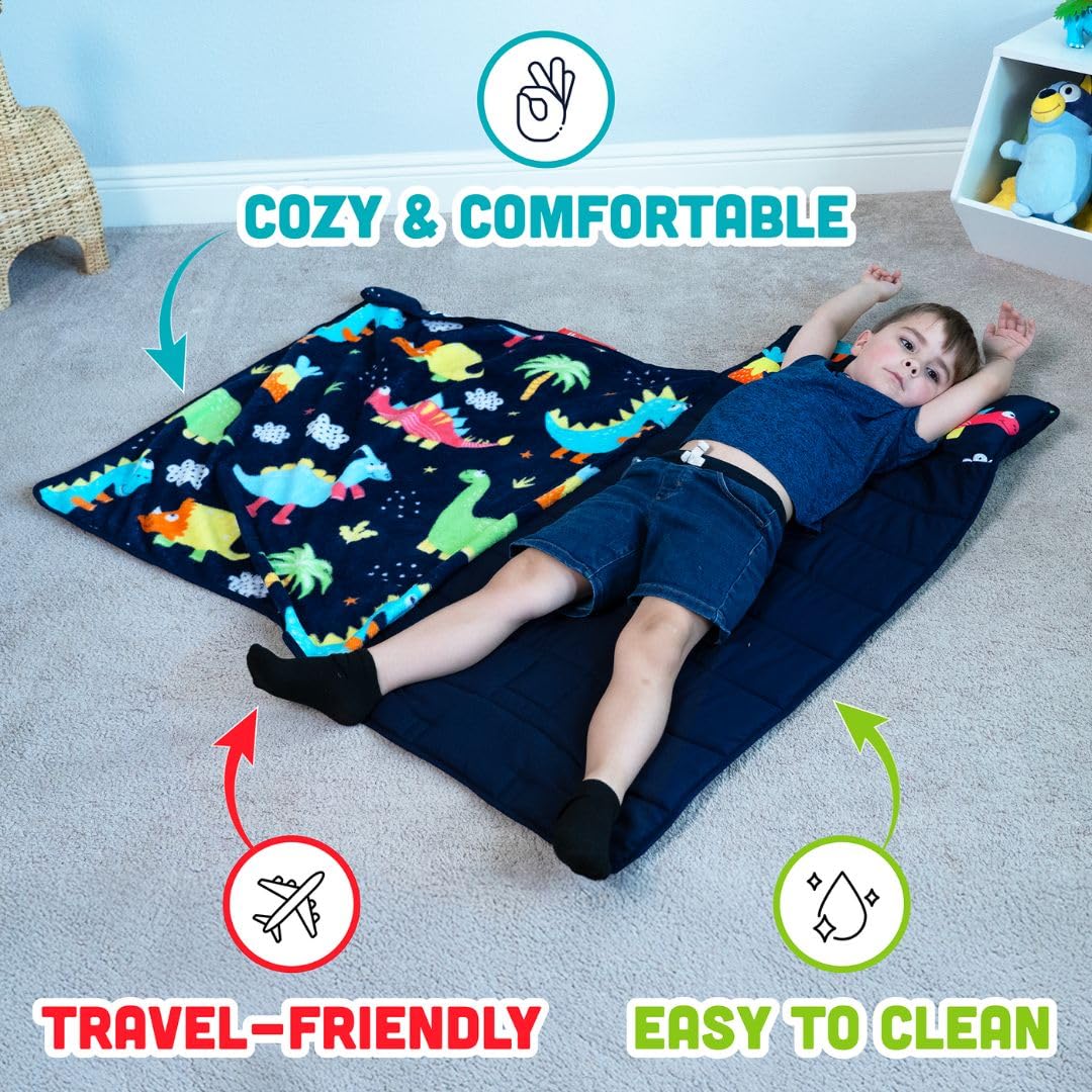 Klevly Nap Mat roll-up with handle for easy transport to daycare or travel
