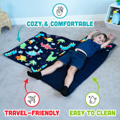 Klevly Nap Mat roll-up with handle for easy transport to daycare or travel