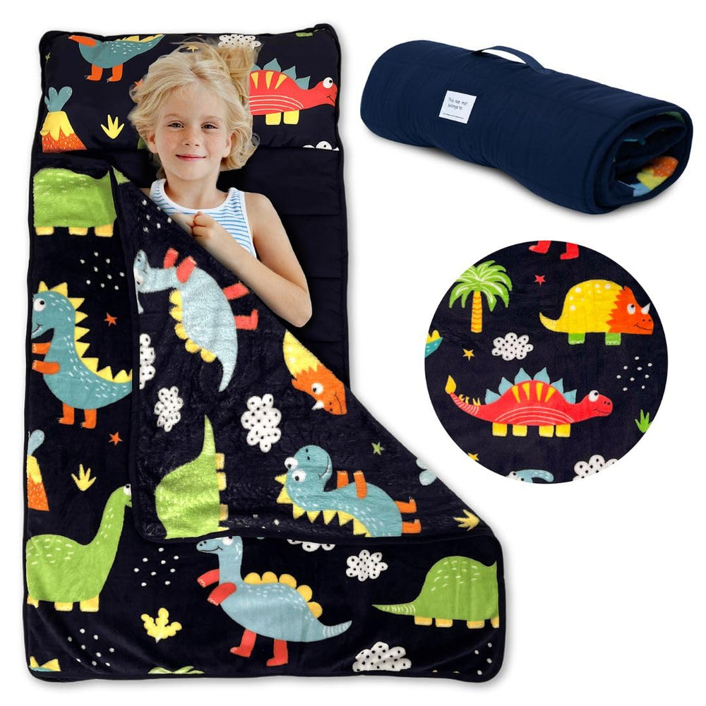 Klevly Toddler Nap Mat with Pillow close-up showing plush comfort for daytime naps