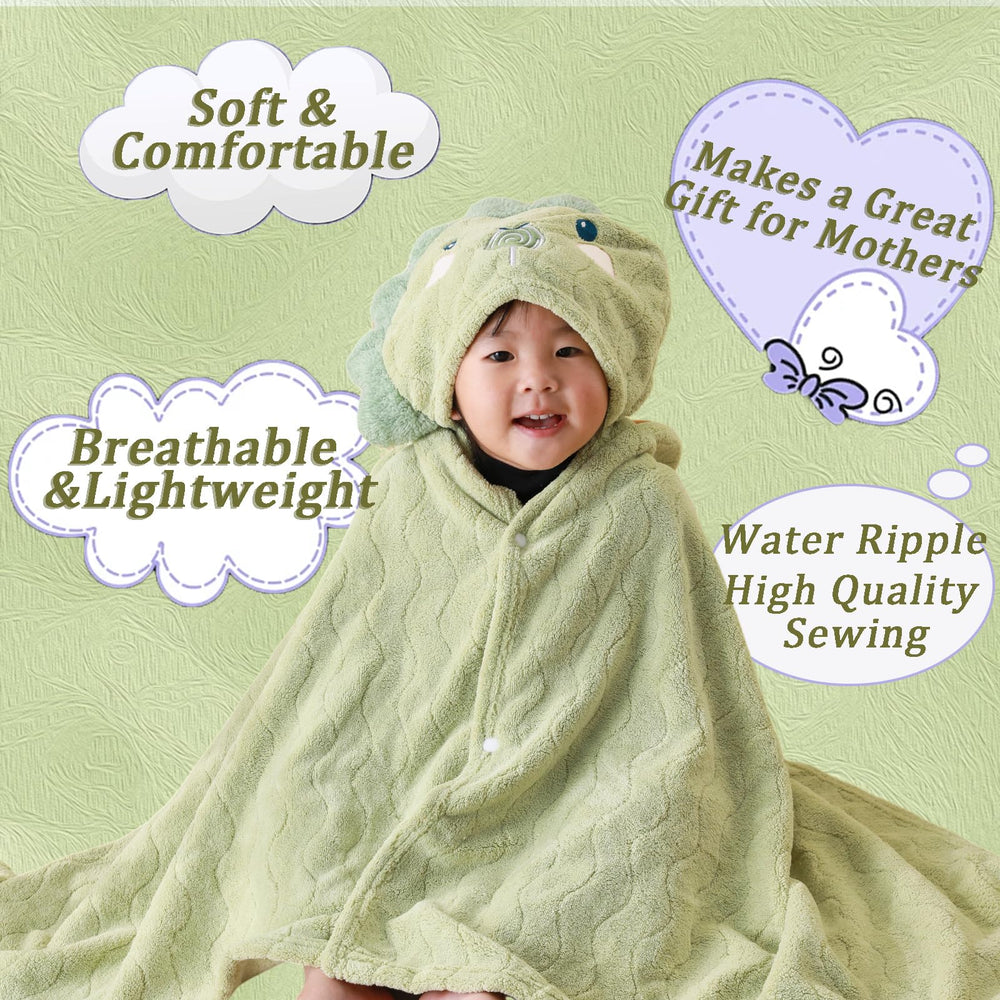 KLHYIT hooded towel with cute animal design for bath time