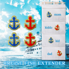 Klmnop cruise cabin hanging storage bag shown on wall hatch for gift exchange