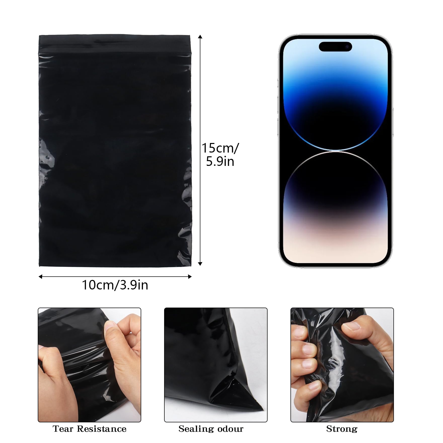 Klmnop compact 10x15cm disposal bag for portable travel use.