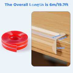 Kloejaa clear adhesive-backed corner protector showing strong stickiness for secure installation.