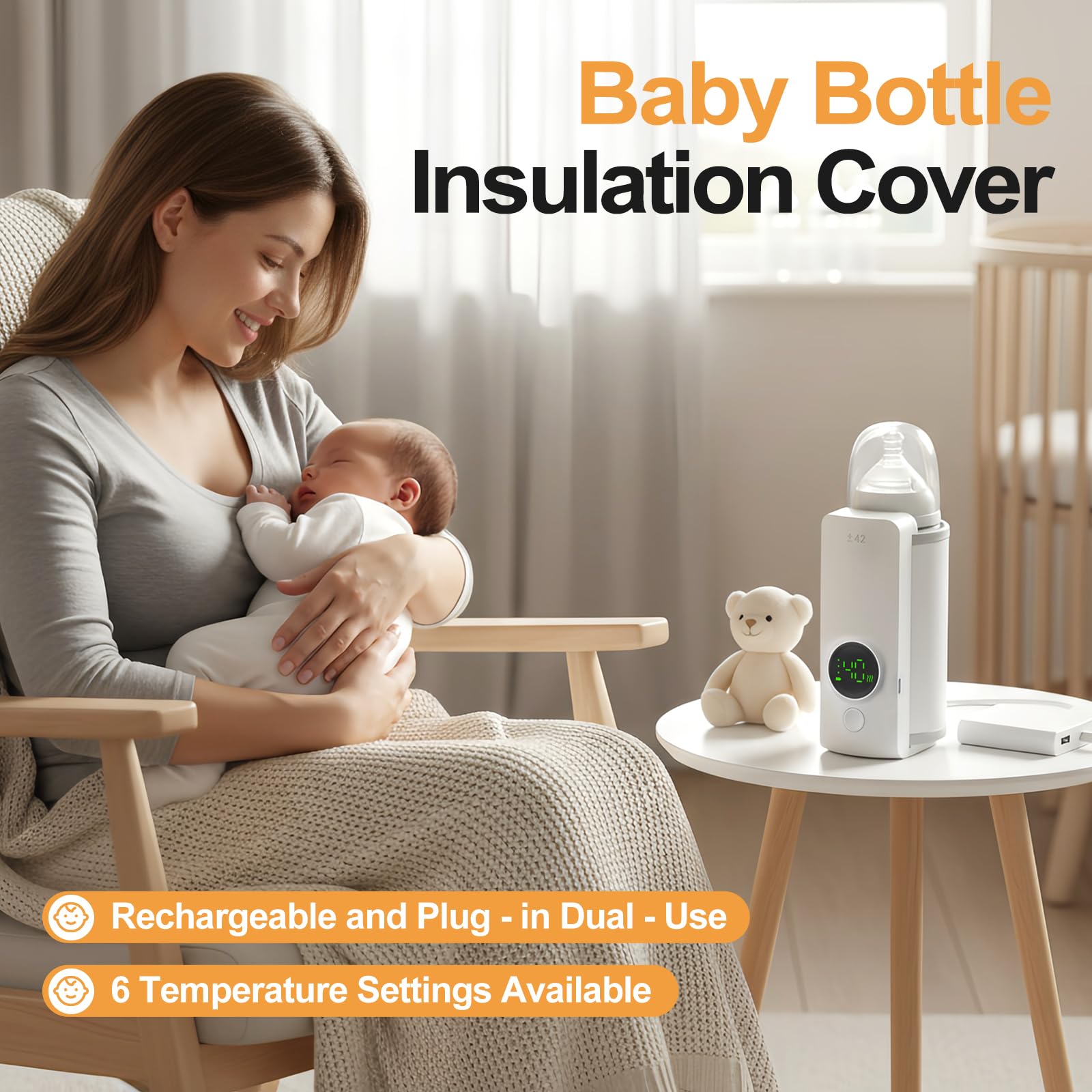 KLOMBIO bottle warmer precision temperature with 6 settings for milk.