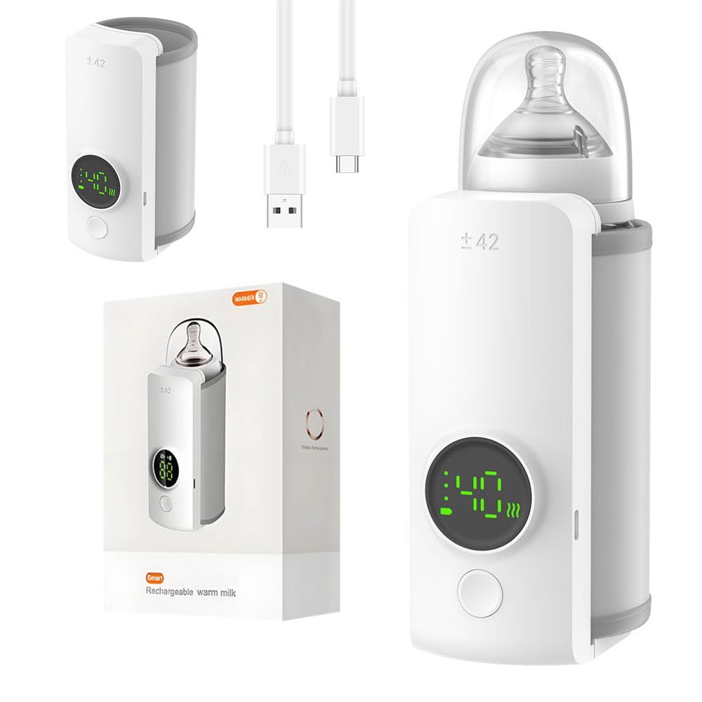 KLOMBIO portable bottle warmer with 6000mAh battery for longer warmth on the go.