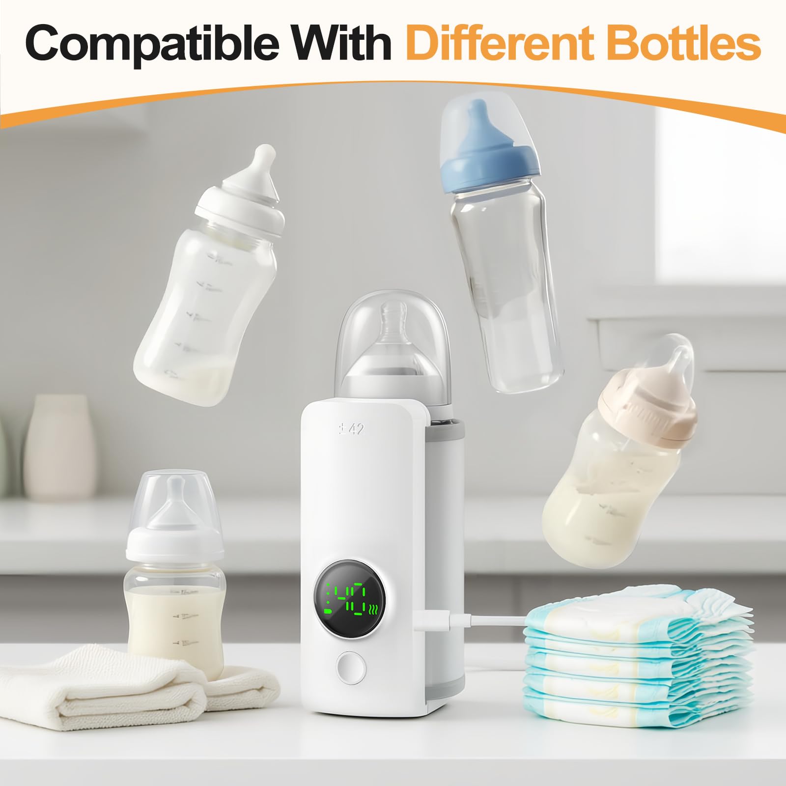 KLOMBIO ABS material bottle warmer is safe and durable.