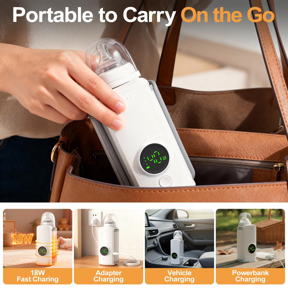 KLOMBIO USB charging cable included for travel and outdoors.