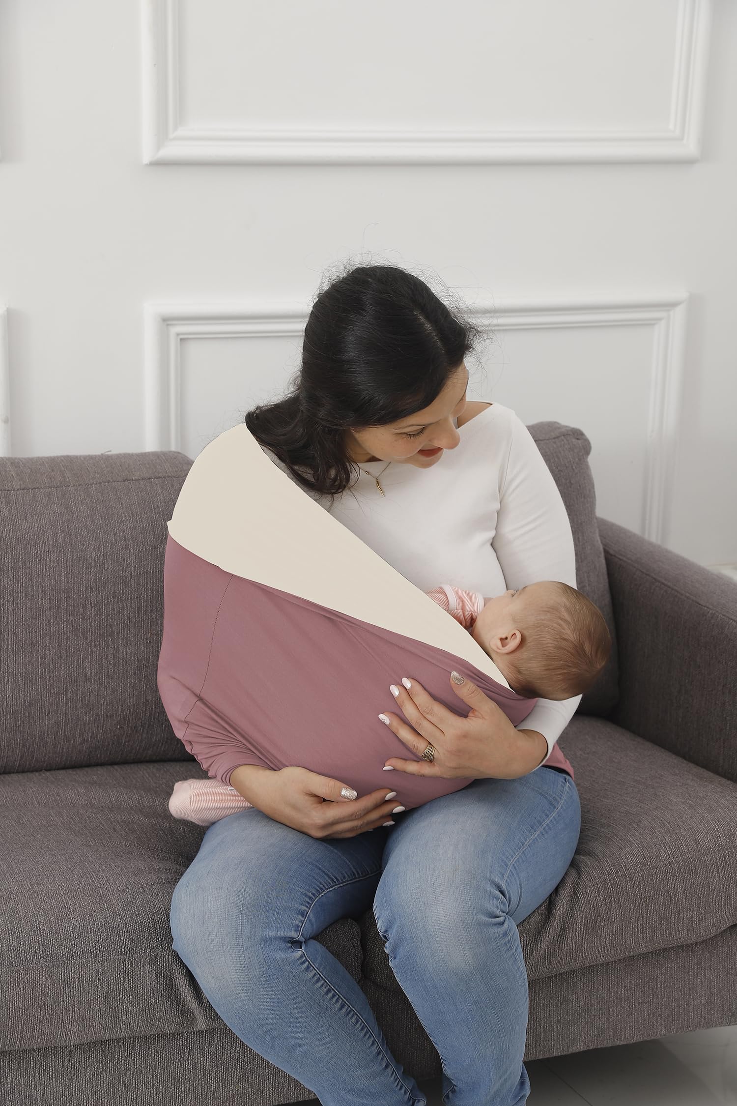 Kloovete Baby Wrap Carrier in use demonstrating bonding and hands-free comfort.