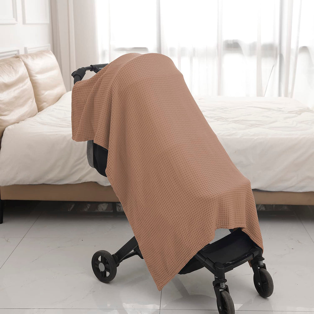 Machine-washable care keeps blanket clay color vibrant