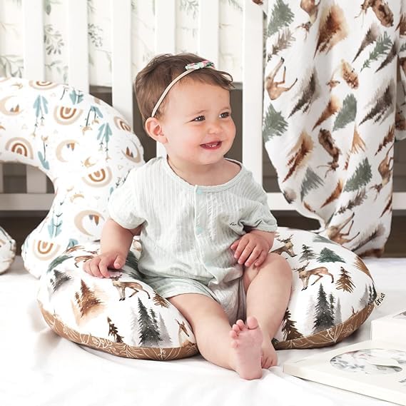 KLWJFK nursing pillow with removable cover for easy cleaning.