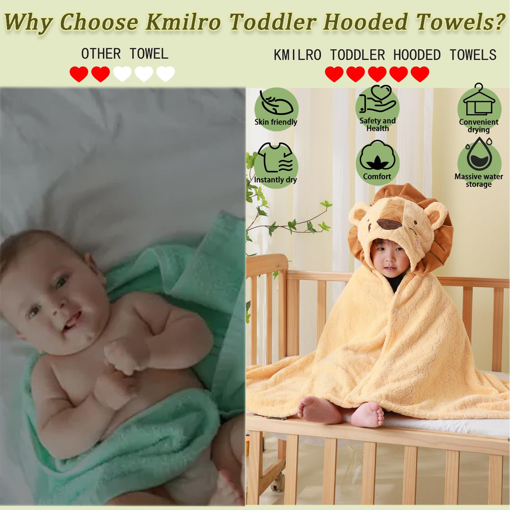 kmilro baby hooded towel arrives vacuum-packaged for compact storage.