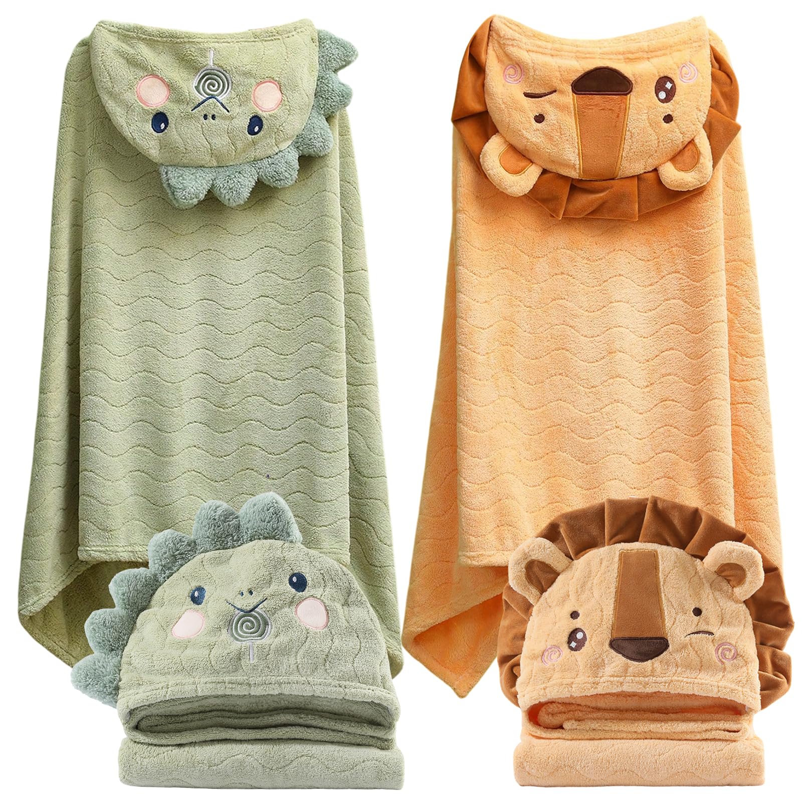 kmilro toddler hooded towel with fox design for cozy bath time.