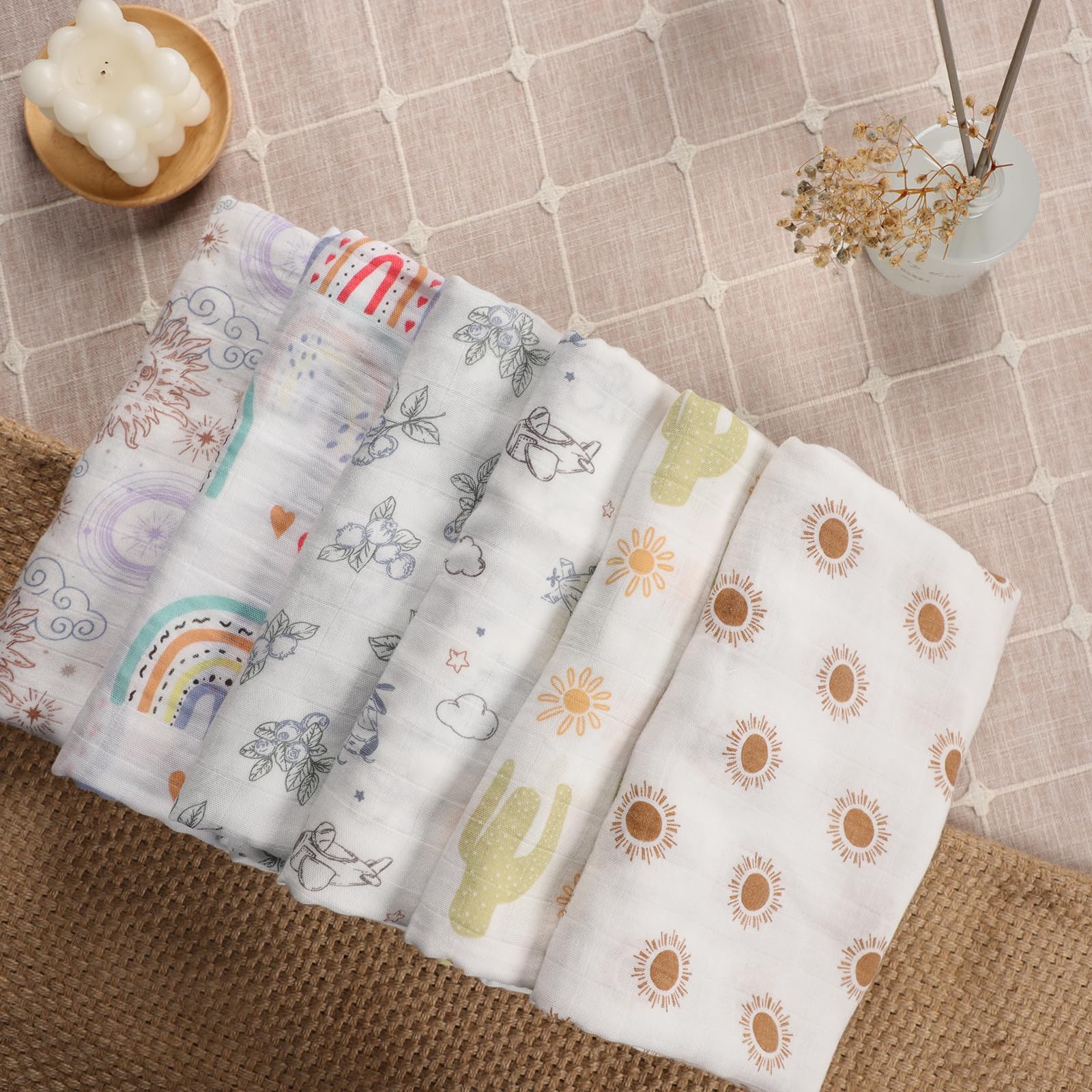 Knirose baby photos blanket captures cozy moments in sunlit setups.