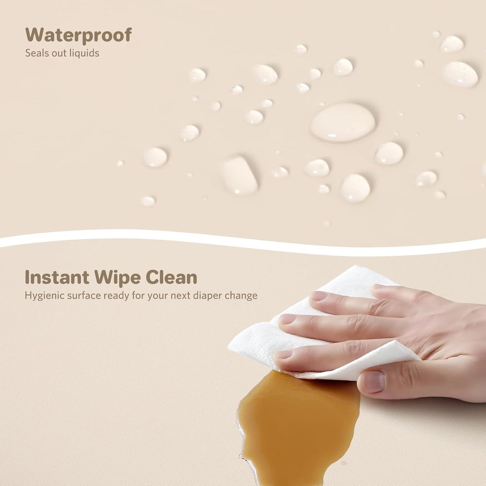 Knirose pad features adjustable safety belt for easy one-handed securing.