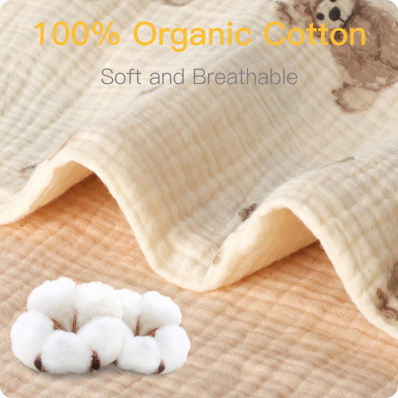 Knirose double-layer muslin crib sheet for durability and easy care