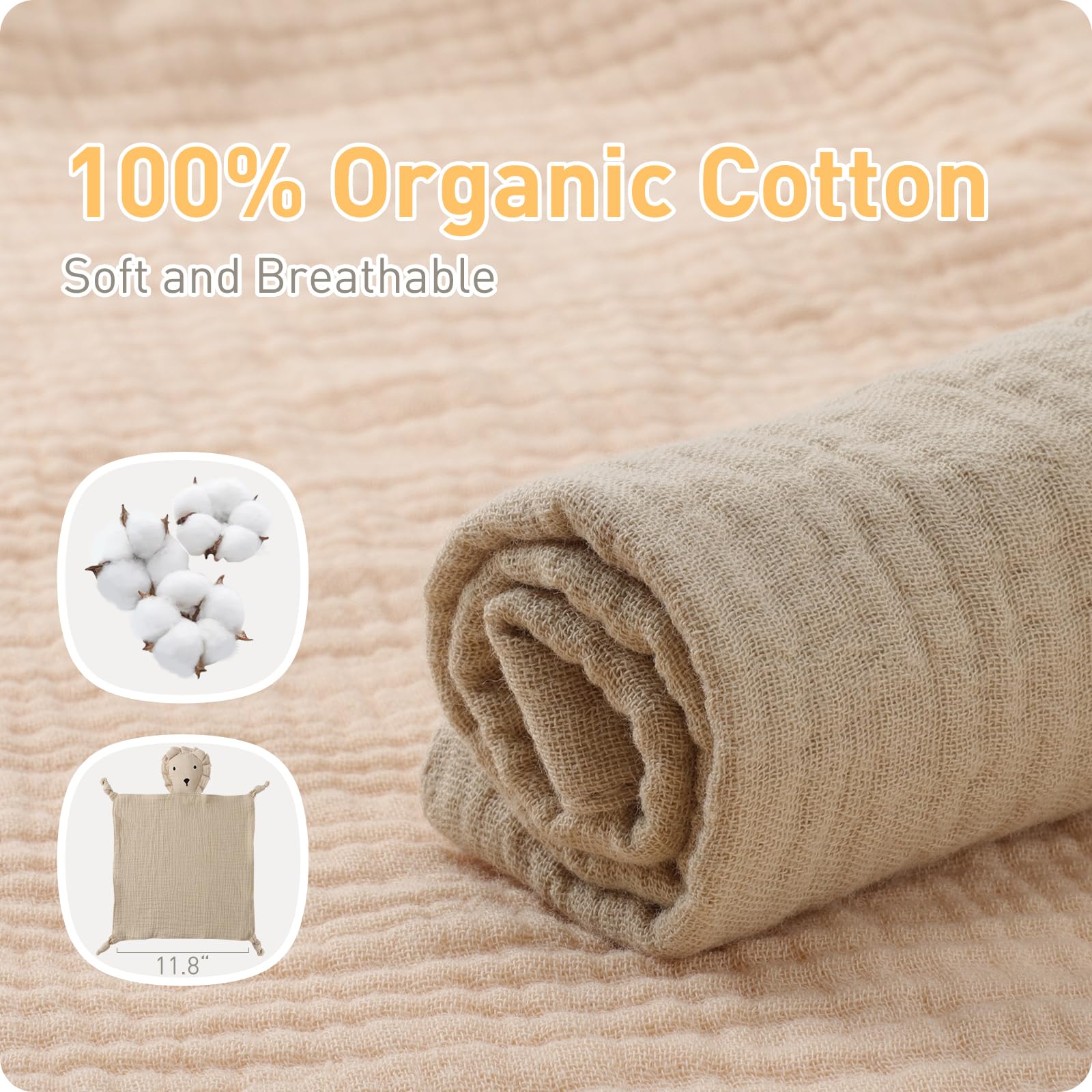 Knirose Lion Lovey muted nursery tones create serene visuals.