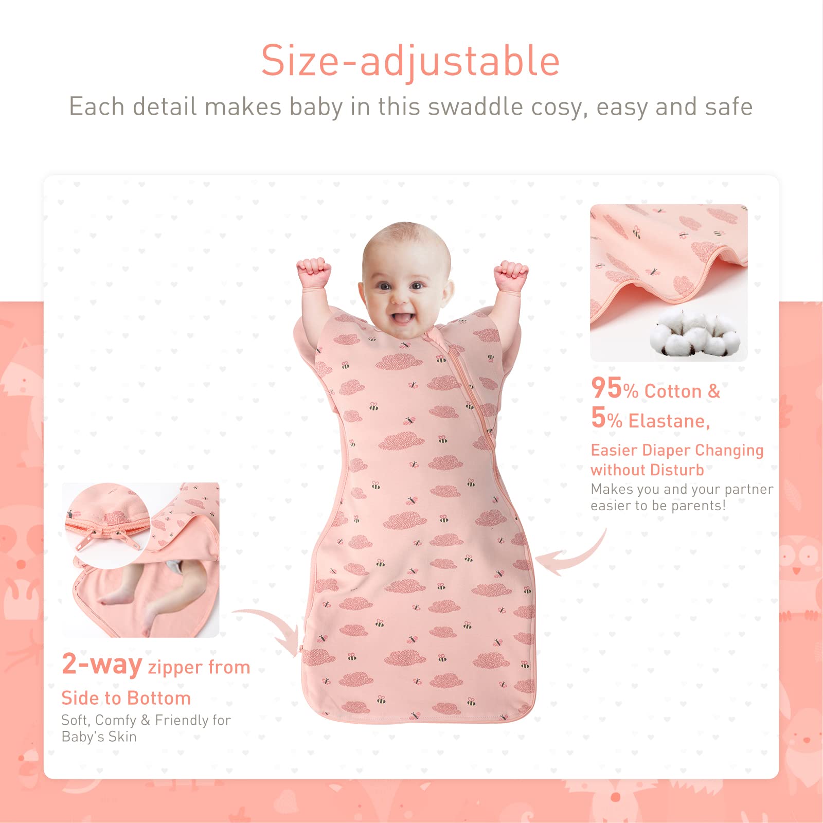 Knirose 4-way stretch cotton-elastane fabric for a snug, flexible fit.