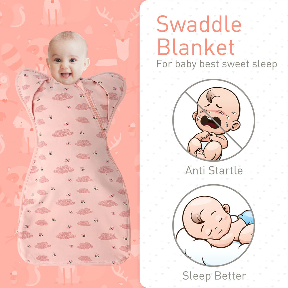 Knirose swaddle with dual zipper enables quick night diaper changes.