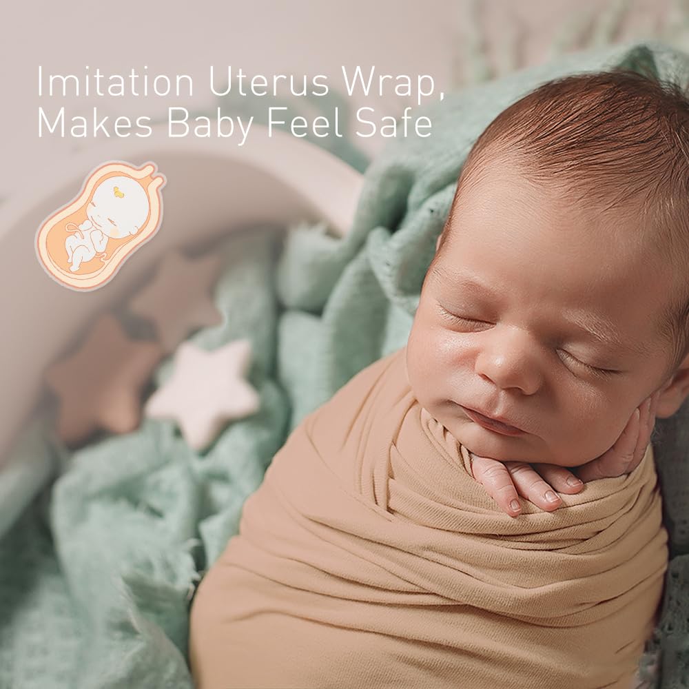 Knirose swaddle wrap, 47x47 inches, versatile wrapping for growing baby.
