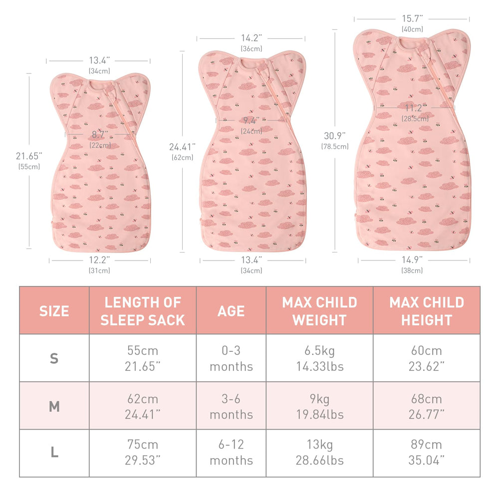 Knirose sleep sack with ample leg room for kicking