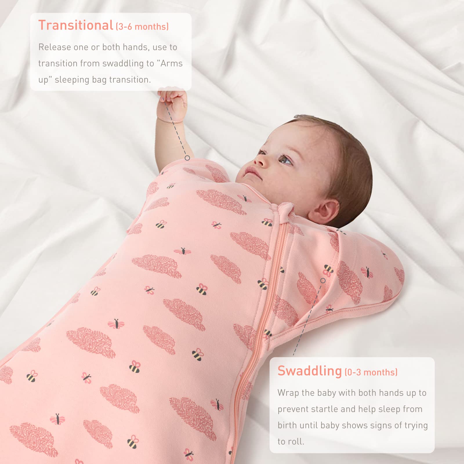Knirose 3-way wear supports arms-in, arms-up, or arms-free.