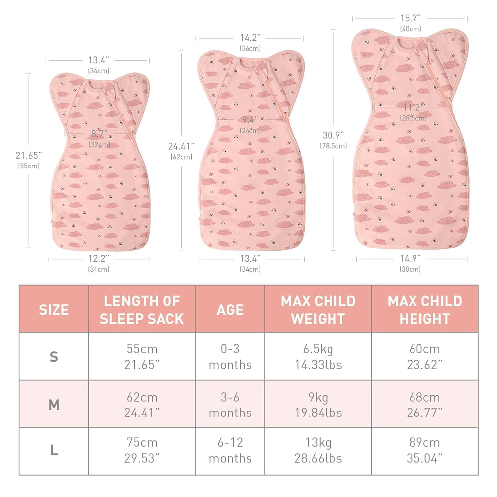 Knirose TOG 0.8 sleep sack keeps baby comfortable year-round.