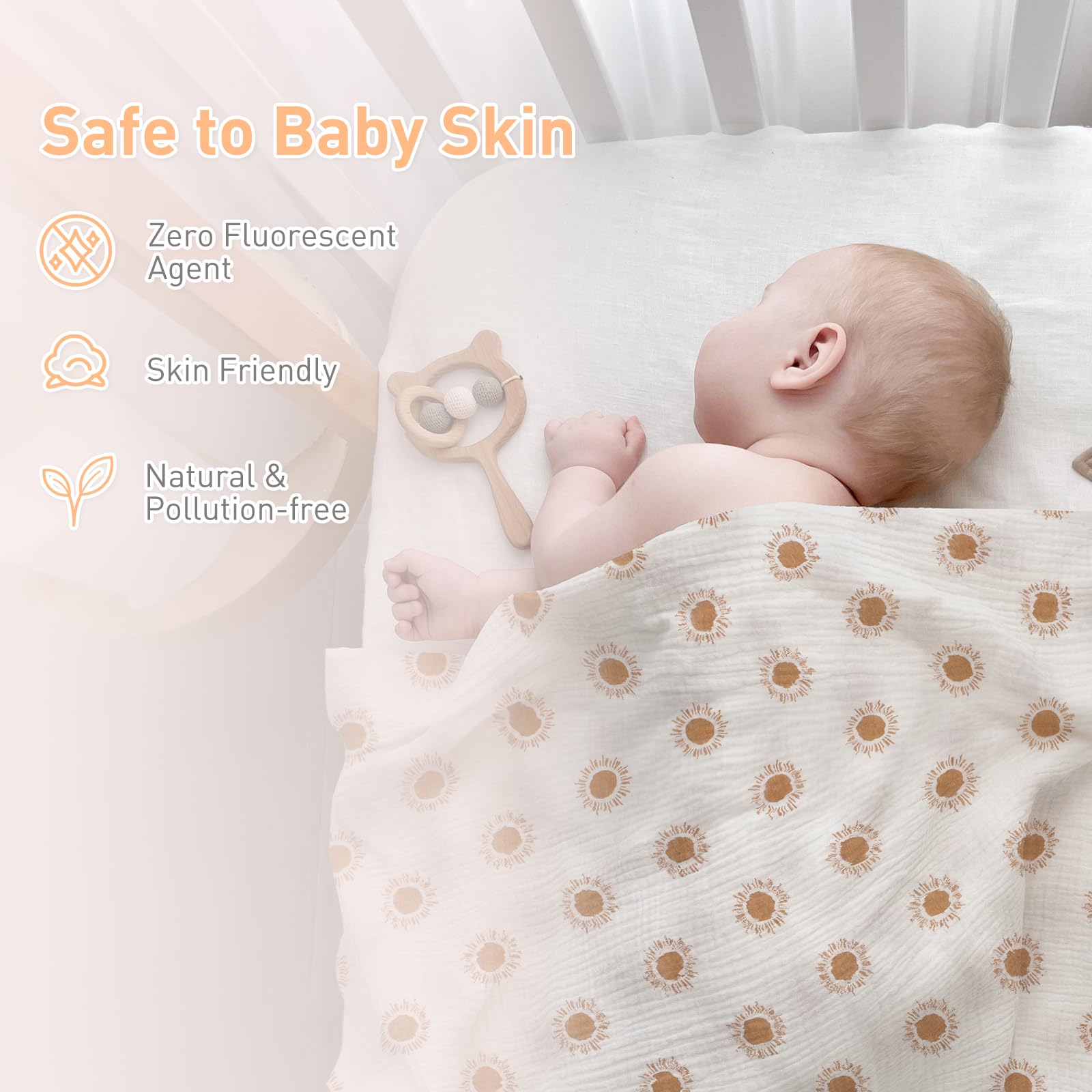 Knirose swaddle wrap doubles as stroller cover for outings.