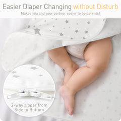 Knirose Transitional Swaddle Sack shows snug cotton knit for secure sleep.