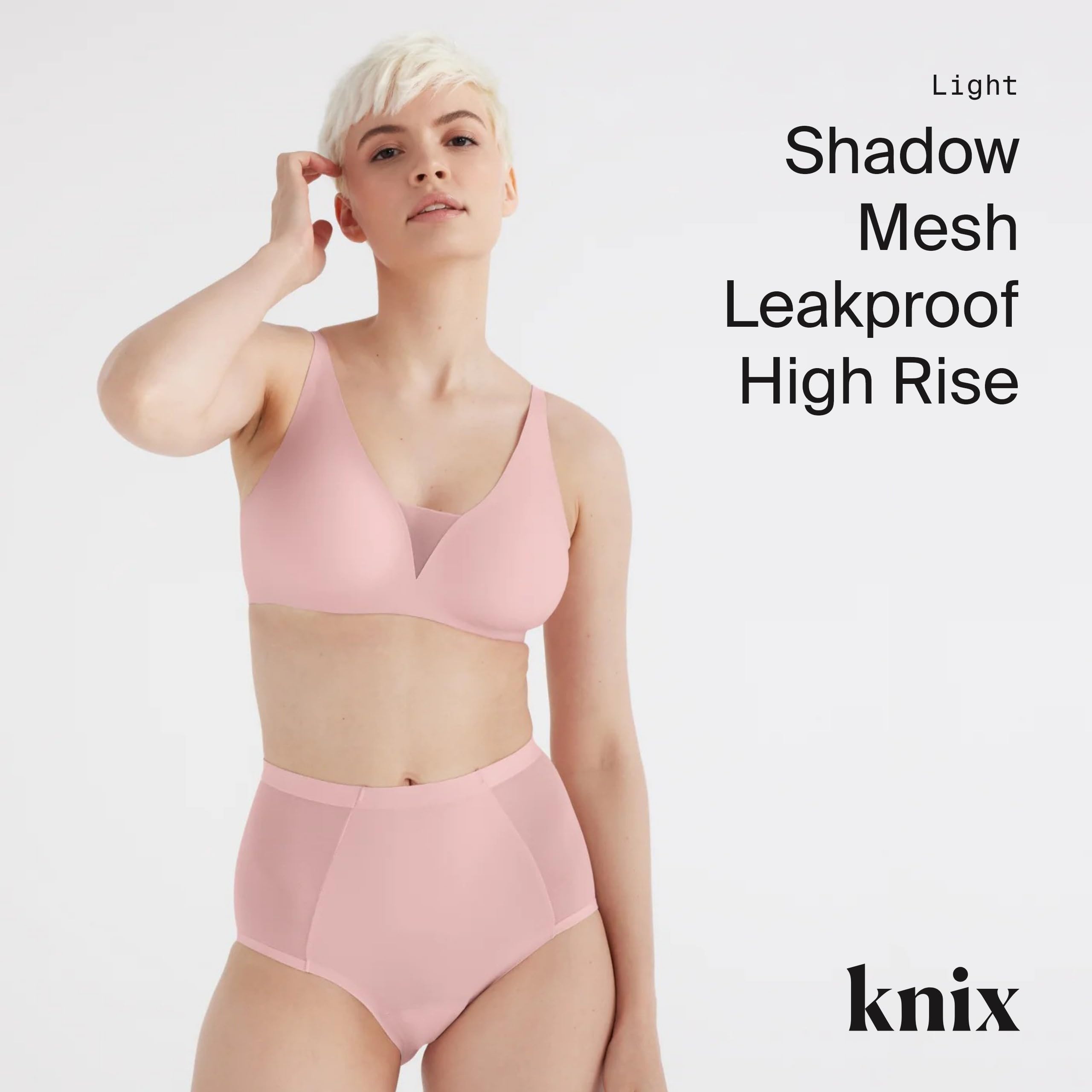 KNIX Extended gusset prevents leaks for secure daily wear.