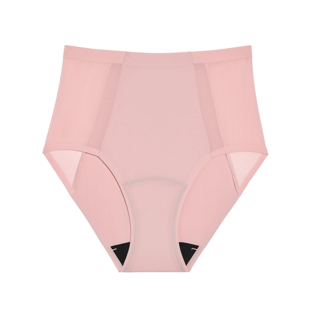 KNIX Light Leakproof No-Show Mesh High Rise in Rose Water offers discreet protection.