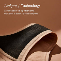 KNIX wash bag included beside panties highlights easy care and reuse.