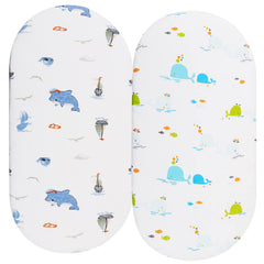 Knlpruhk bassinet sheets in UPPAbaby-compatible fit for soft, breathable comfort