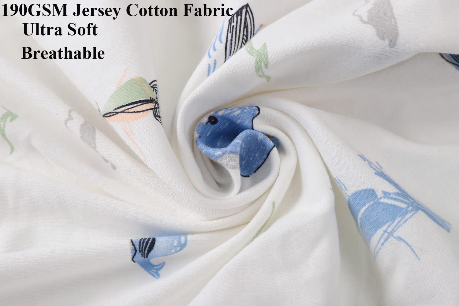 Knlpruhk dolphin-pattern bassinet sheet for gentle naps and airflow