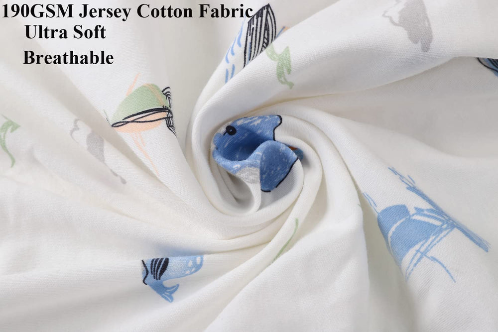 Knlpruhk dolphin-pattern bassinet sheet for gentle naps and airflow