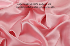 Knlpruhk silk fabric close-up reveals sumptuous fibers for gentle touch.