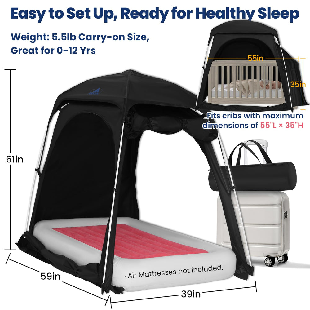 KNOCLOC Baby Blackout Tent Pack N Play supports travel sleep solutions