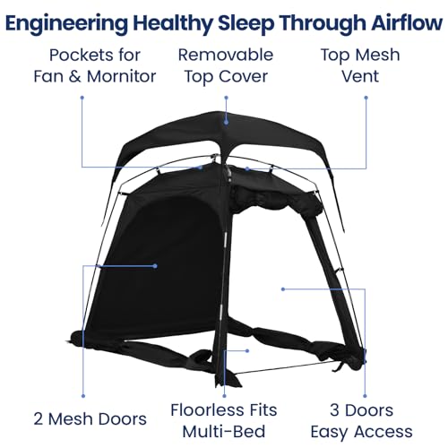 KNOCLOC blackout sleep tent travel case ready for planes and trips
