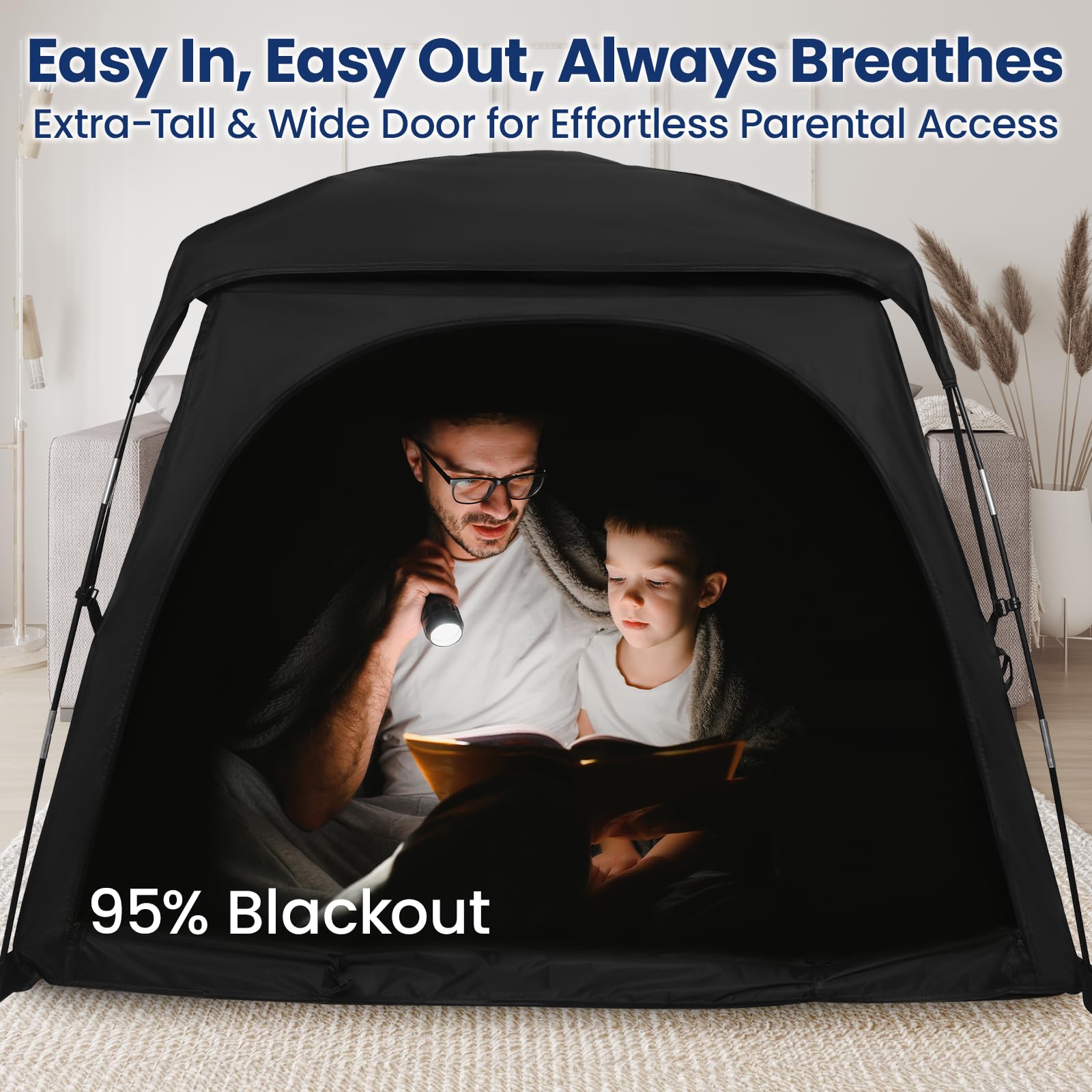 Knocloc tent built-in fan pocket supports extra airflow when needed