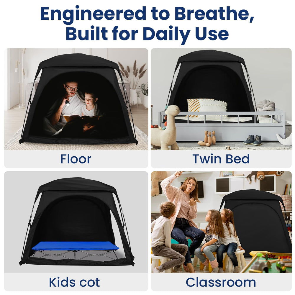 Knocloc sensory tent features three doors for easy access
