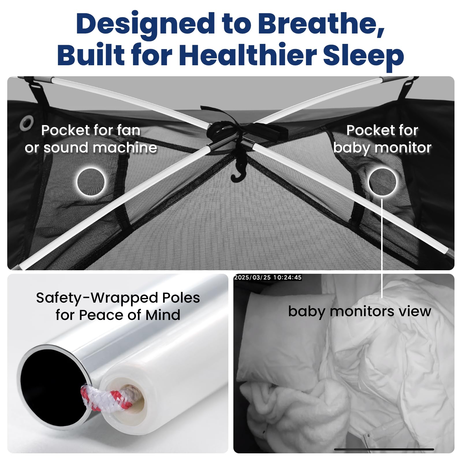 KNOCLOC Sleep Pod Extends to Twin fits growing kids