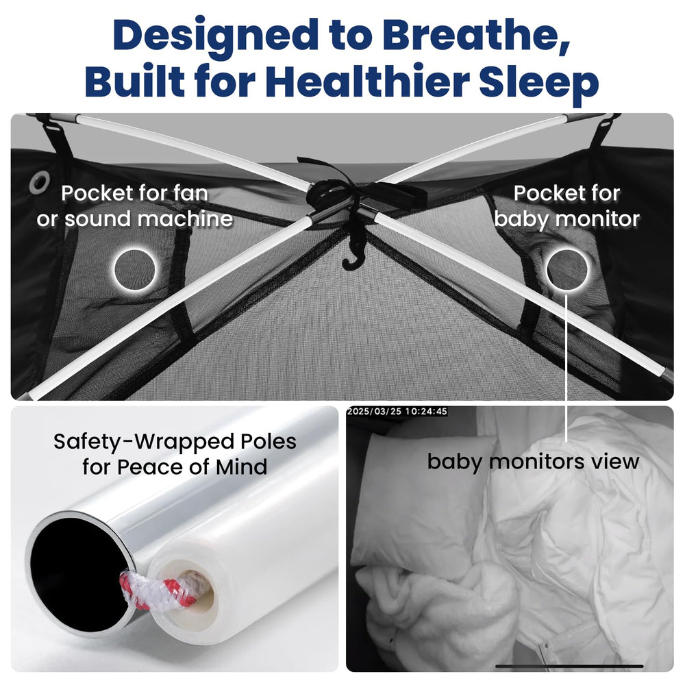 KNOCLOC Sleep Pod Extends to Twin fits growing kids