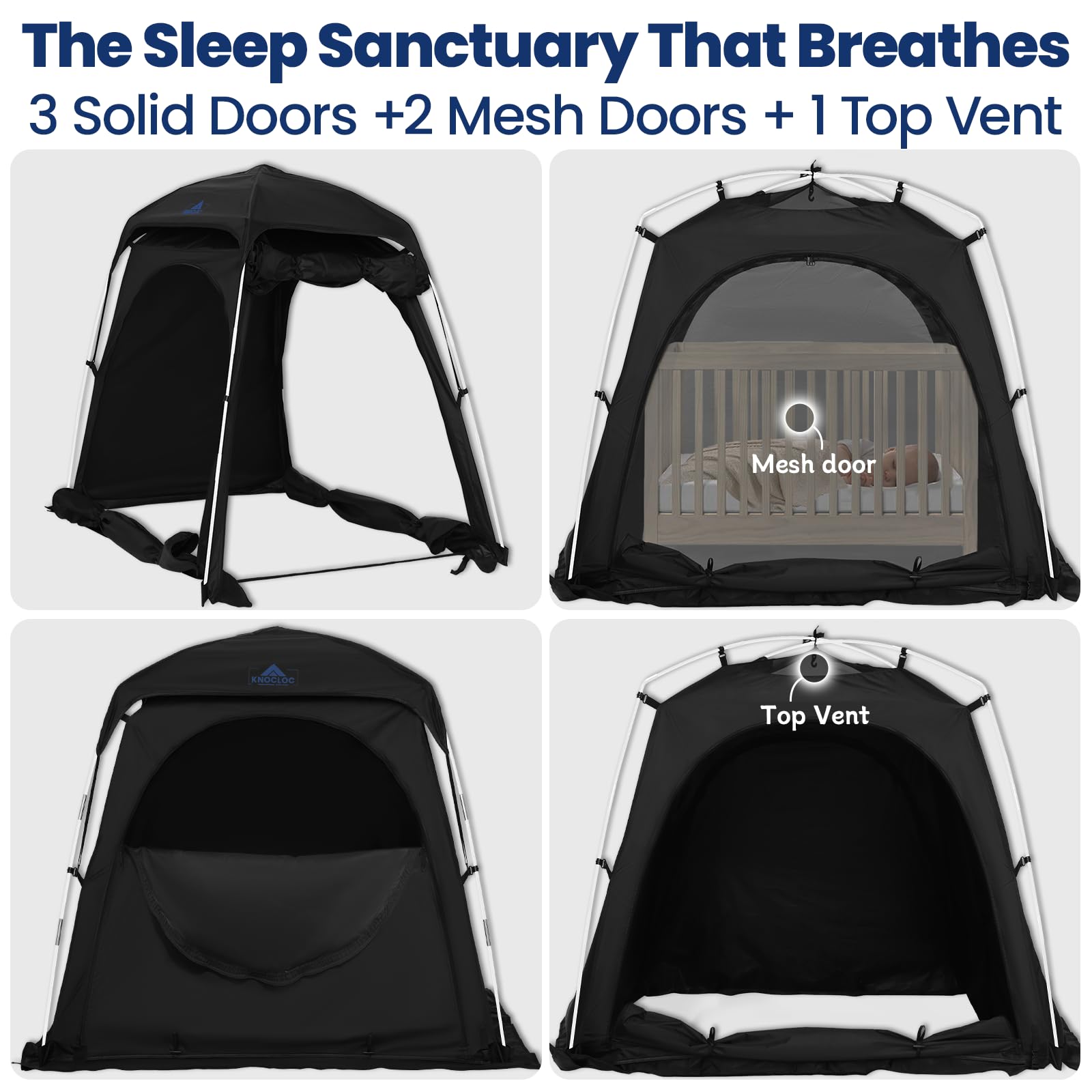 KNOCLOC Sleep Pod Two Doors Access offers easy reach during changes