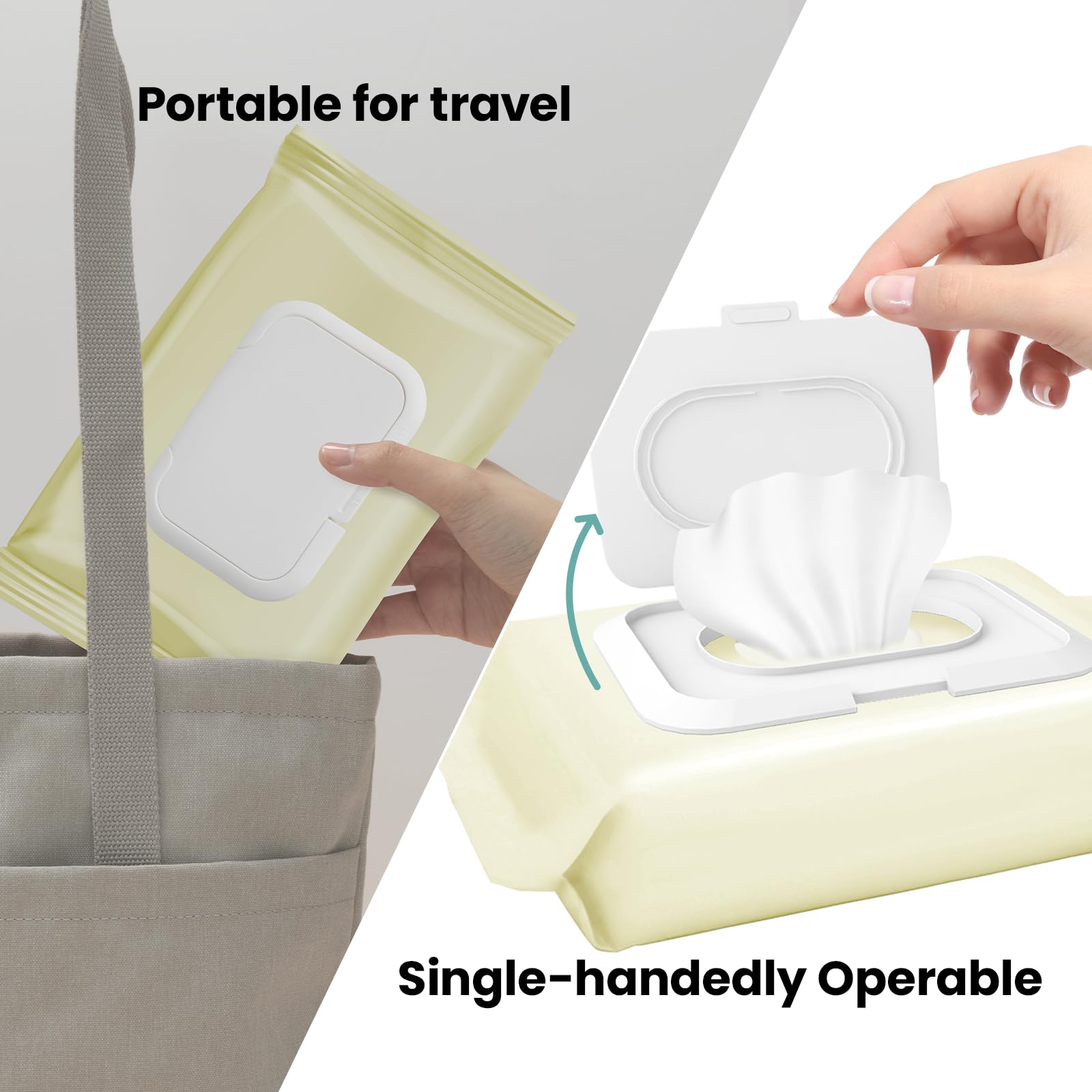 KNOCLOC BPA-free PP lid for safe, daily use with wipes.