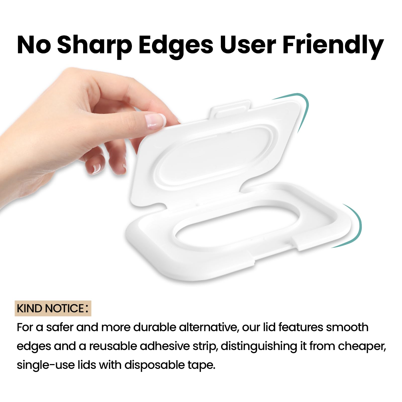 KNOCLOC lid is easy to clean and reattach for repeated use.