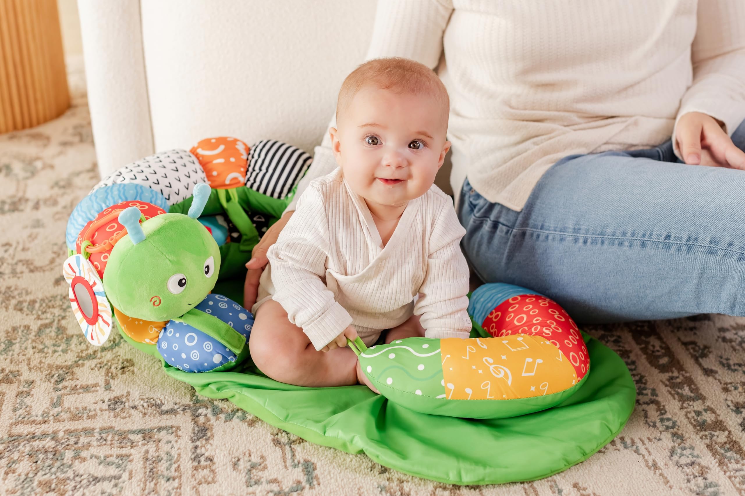 Knotly Charm caterpillar sensory toys encourage exploration and visual tracking