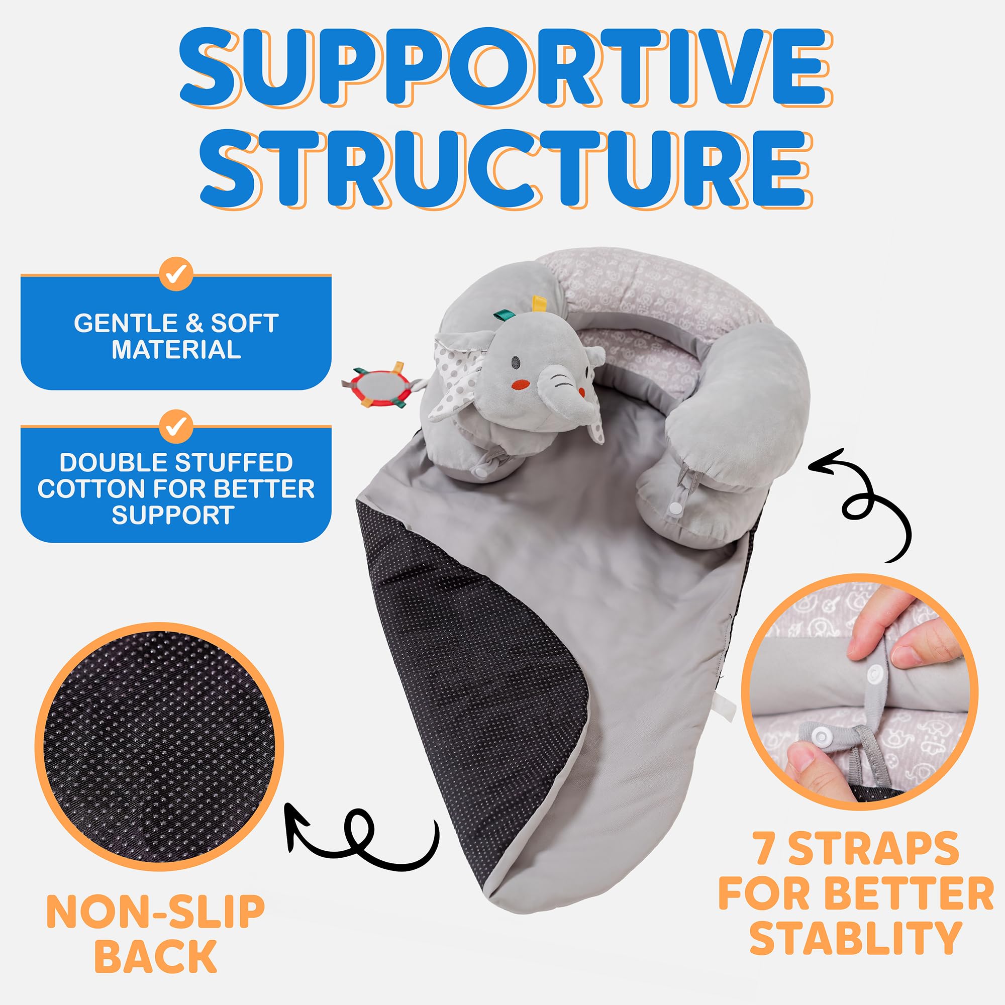 Knotly Charm detachable pillows for customizable comfort during play
